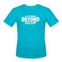 Load image into Gallery viewer, Living Beyond the Label Men’s Moisture Wicking T-Shirt - turquoise
