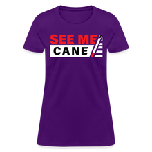 Load image into Gallery viewer, See Me Cane Women&#39;s T-Shirt - purple
