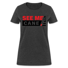 Load image into Gallery viewer, See Me Cane Women&#39;s T-Shirt - heather black
