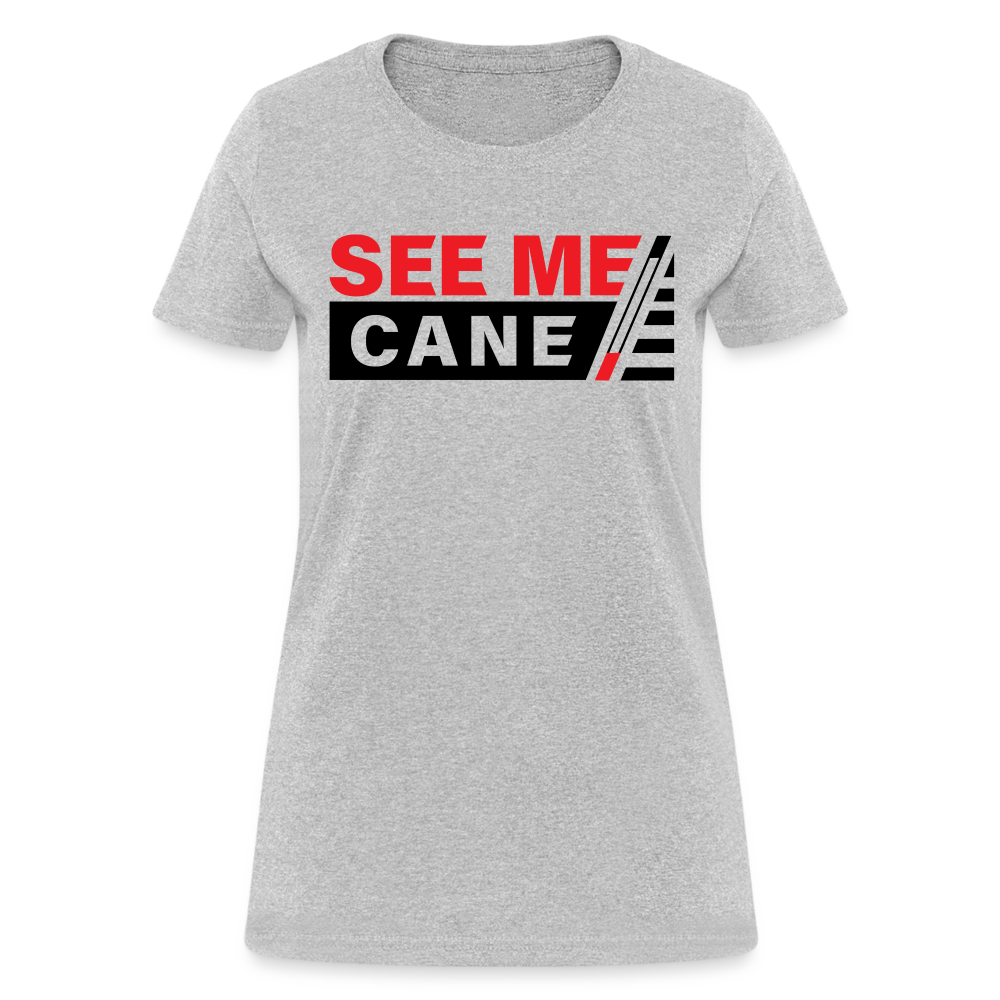 See Me Cane Women's T-Shirt - heather gray