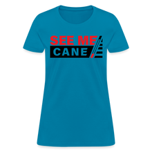 Load image into Gallery viewer, See Me Cane Women&#39;s T-Shirt - turquoise
