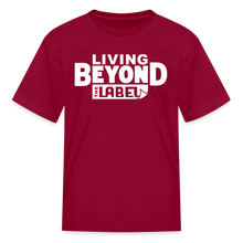 Load image into Gallery viewer, Living Beyond the Label Kids&#39; T-Shirt - dark red
